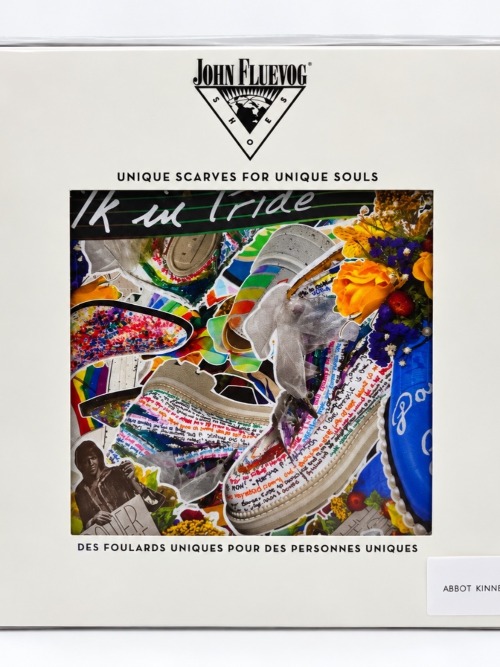 John Fluevog 2022 Pride Silk Scarf – New Sealed – Rare!!!